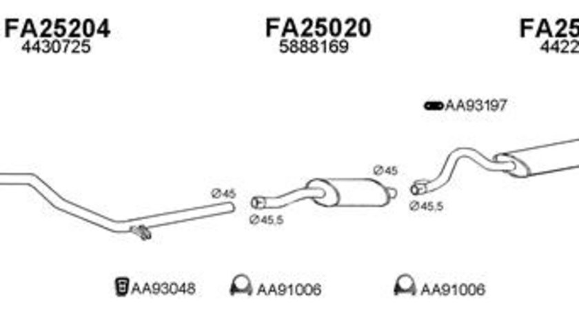 Sistem de esapament (250007 VENEPORTE) FIAT