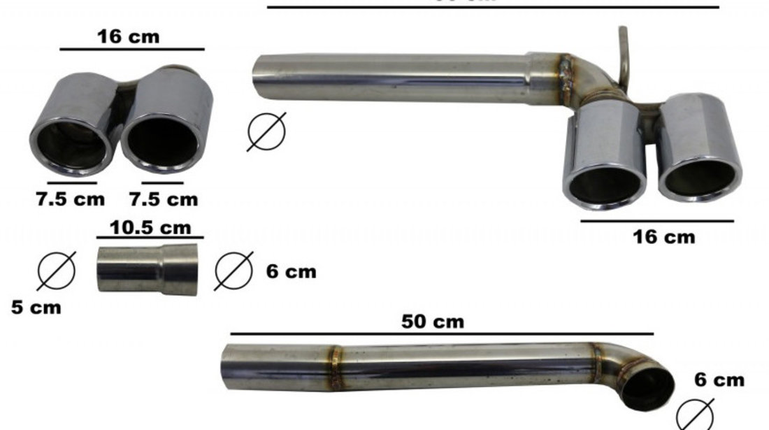 Sistem de evacuare dubla BMW Seria 3 F30/ F31 (11-18)