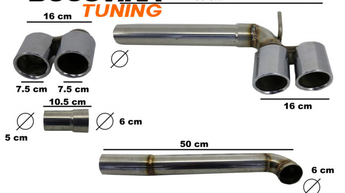 SISTEM DE EVACUARE DUBLA COMPATIBIL CU BMW SERIA 3 F30/ F31 (11-18)