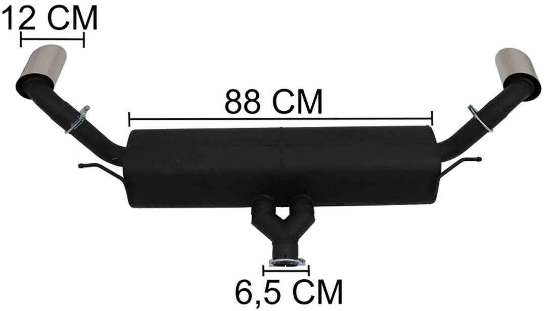 Sistem de evacuare dubla compatibil cu BMW X6 E71