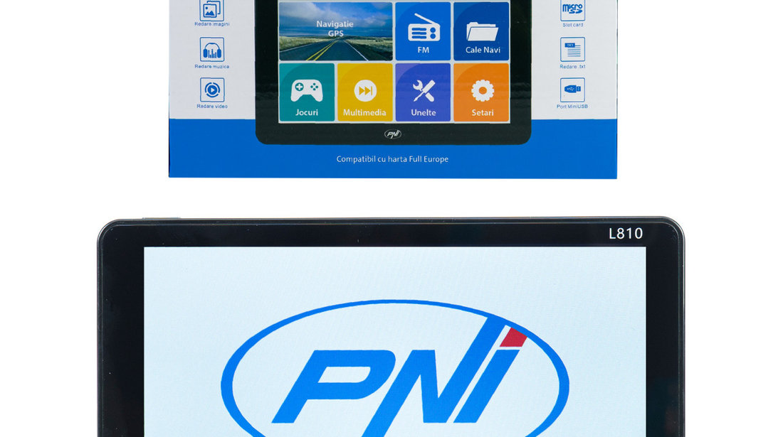 Sistem de navigatie GPS PNI L810 7 inch 8GB Harti Camioane si Autoturisme Rulote Autocare