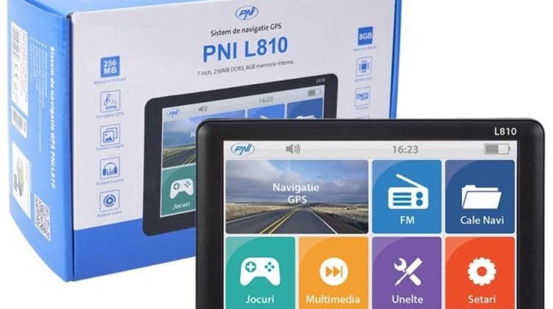 Sistem de navigatie GPS PNI L810 7 inch 8GB Harti Camioane si Autoturisme Rulote Autocare