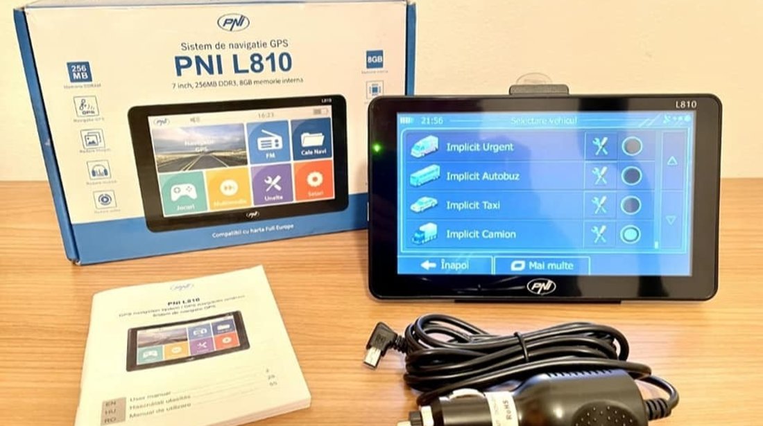 Sistem de navigatie GPS PNI L810 7 inch 8GB Harti Camioane si Autoturisme Rulote Autocare