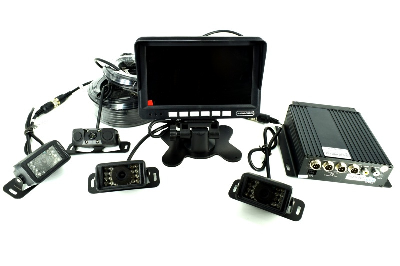 Sistem DVR Kit Monitor Senzor Parcare + 4 Camere Cu Functie De Inregistrare Turism/Camion 12V-24V Lungime Cablu Fata 5M Cablu Stanga/Dreapta 15M Si Spate 22M Cod 8848 210817-22