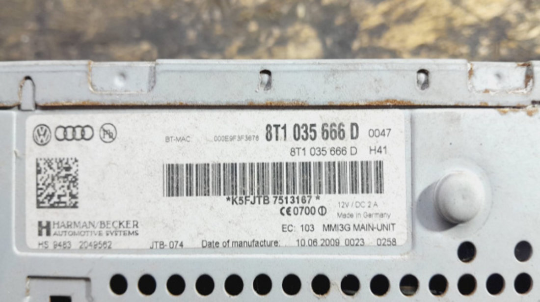 Sistem multimedia 8t1035666d Audi A4 B8/8K [2007 - 2011]