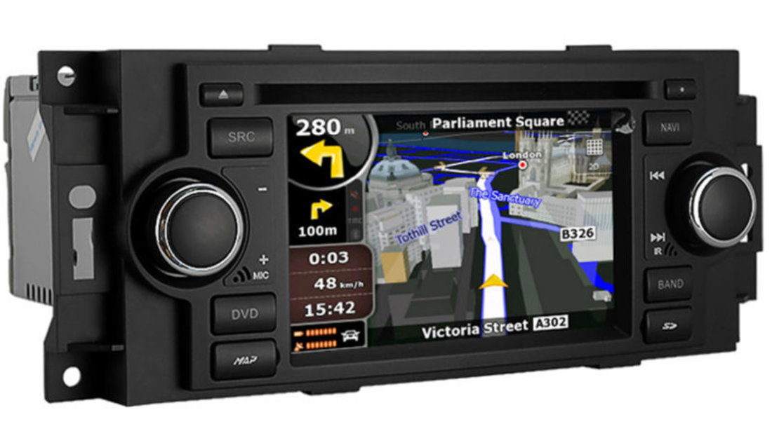 Sistem navigatie Chrysler / Dodge / Jeep cu Android, platforma S160 + camera marsarier