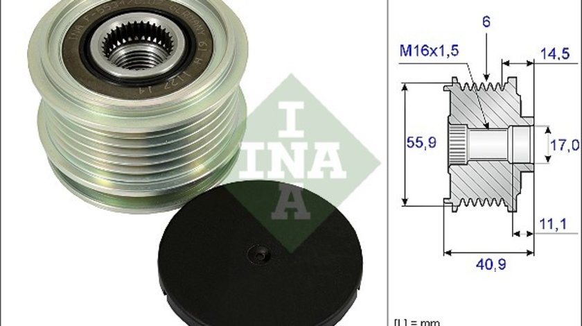 Sistem roata libera, generator (535 0012 10 535001210 INA) AUDI,BENTLEY,CHEVROLET,DODGE,FORD,JEEP,KTM,MITSUBISHI,PORSCHE,SEAT,SKODA,VW,VW (FAW),VW (SVW)