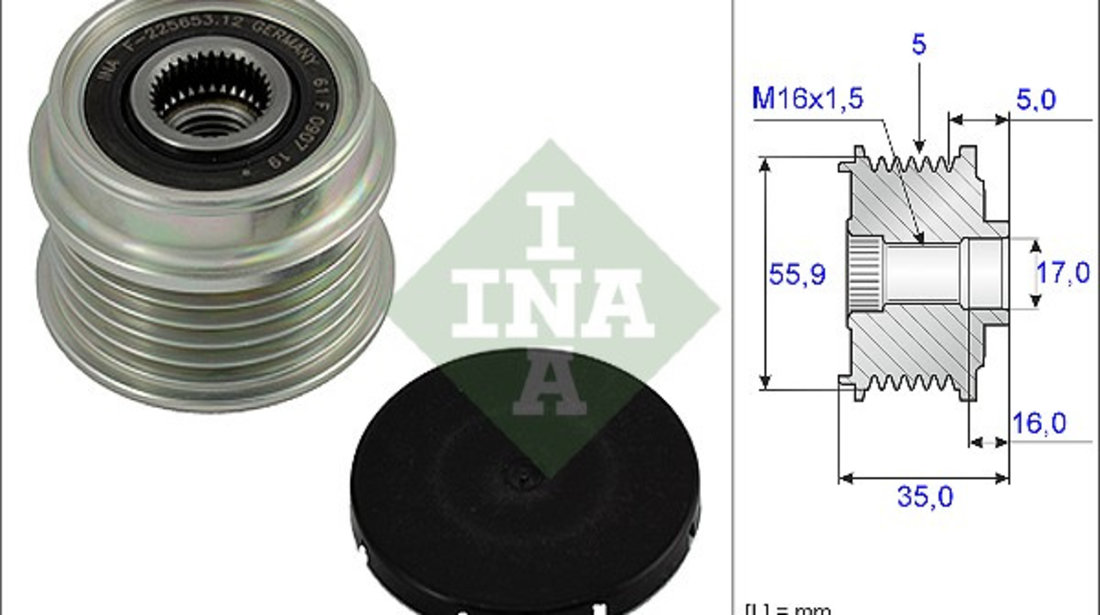 Sistem roata libera, generator (535000410 INA) AUDI,VW