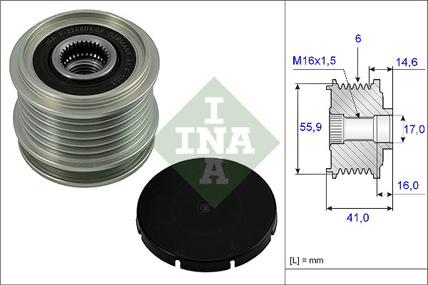 Sistem roata libera, generator (535001010 INA) AUDI,SEAT,SKODA,VW