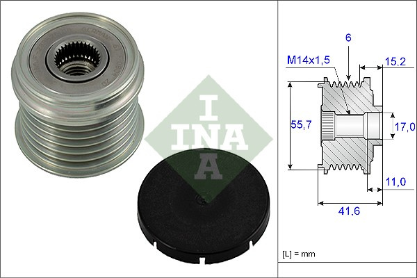 Sistem roata libera, generator (535002410 INA) VOLVO