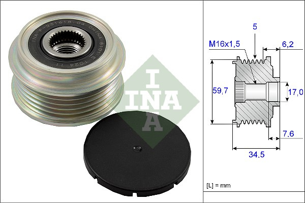 Sistem roata libera, generator (535003410 INA) HYUNDAI,KIA