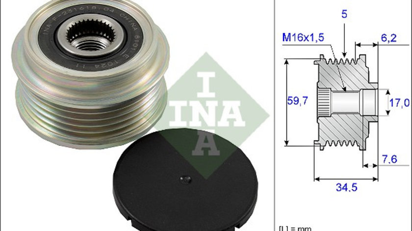 Sistem roata libera, generator (535003410 INA) HYUNDAI,KIA