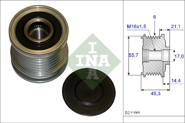 Sistem roata libera, generator (535003610 INA) AUDI