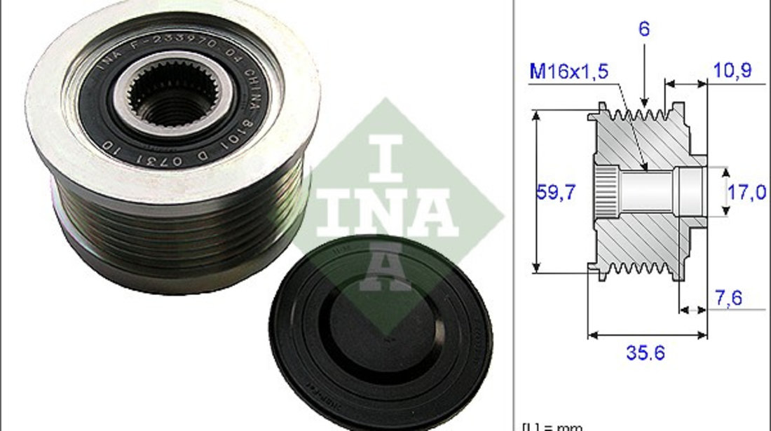 Sistem roata libera, generator (535004610 INA) HYUNDAI,KIA