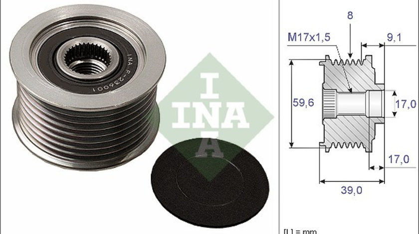 Sistem roata libera, generator (535004910 INA) MAZDA