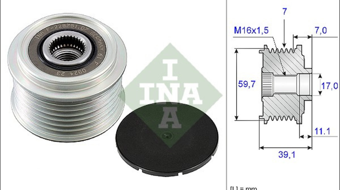 Sistem roata libera, generator (535005310 INA) NISSAN,OPEL,RENAULT,RENAULT TRUCKS,VAUXHALL