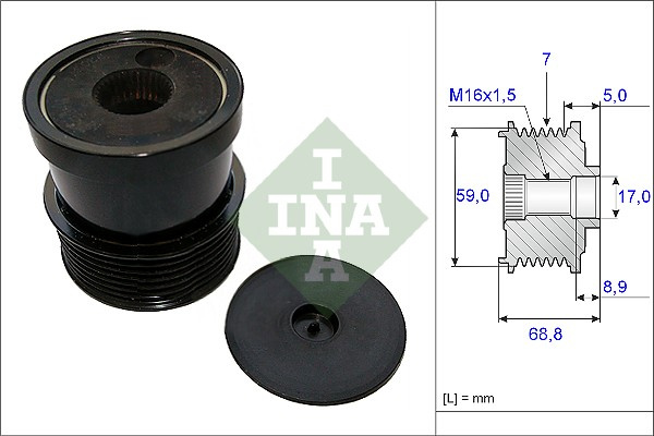 Sistem roata libera, generator (535007030 INA) FORD