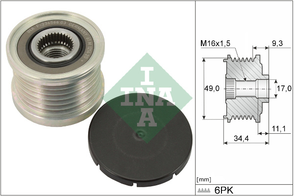Sistem roata libera, generator (535007510 INA) BMW,BMW (BRILLIANCE)
