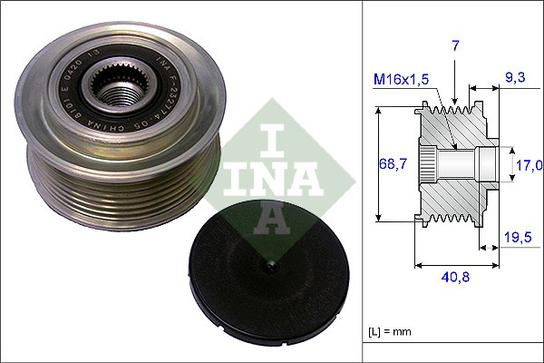 Sistem roata libera, generator (535007910 INA) HYUNDAI,KIA