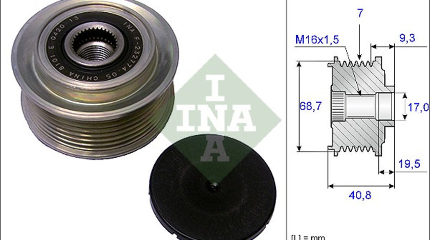 Sistem roata libera, generator (535007910 INA) HYUNDAI,KIA