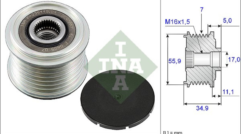 Sistem roata libera, generator (535008310 INA) AUDI,PORSCHE,VW