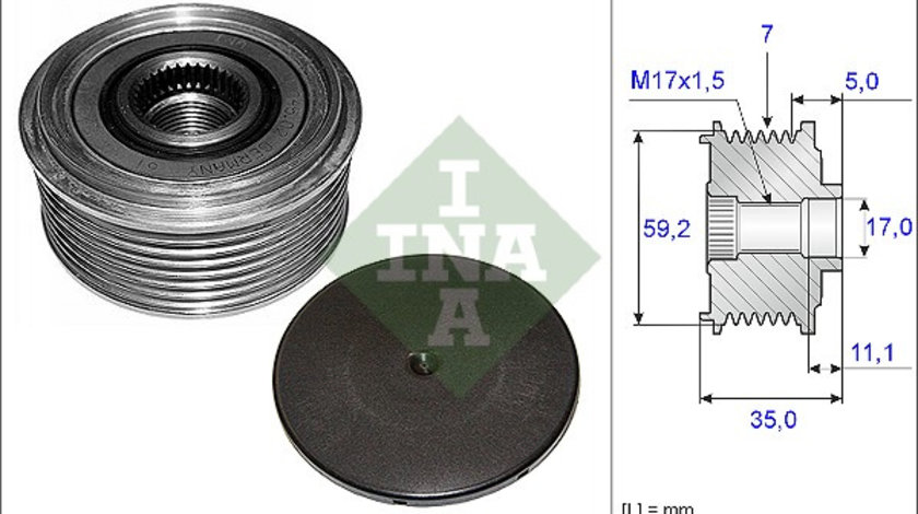 Sistem roata libera, generator (535008710 INA) FORD,FORD AUSTRALIA