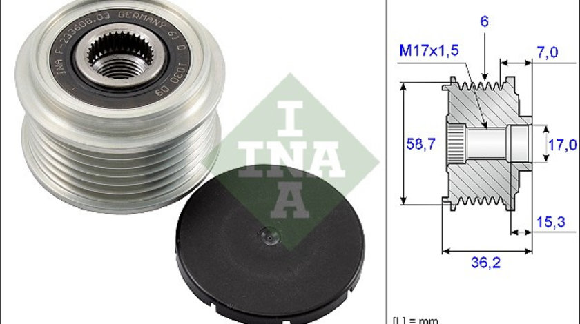 Sistem roata libera, generator (535009810 INA) FORD