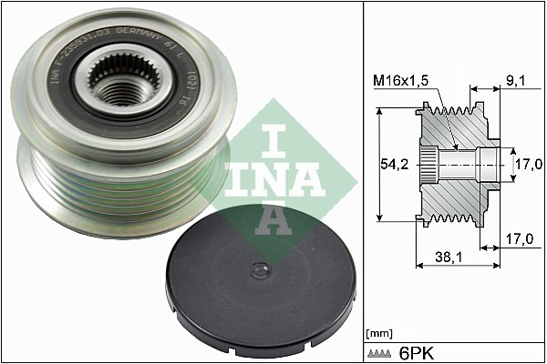 Sistem roata libera, generator (535010010 INA) FORD,FORD AUSTRALIA