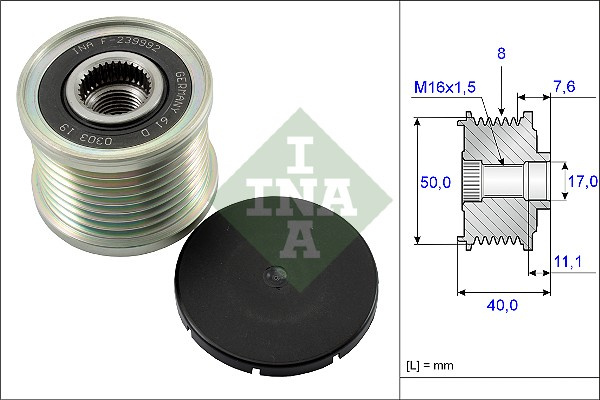 Sistem roata libera, generator (535011910 INA) MERCEDES-BENZ