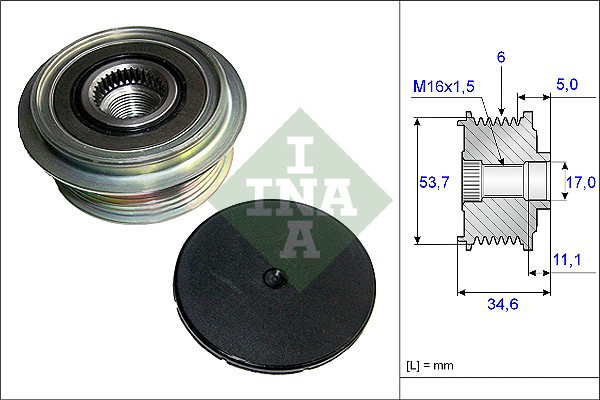 Sistem roata libera, generator (535012510 INA) FORD,VOLVO