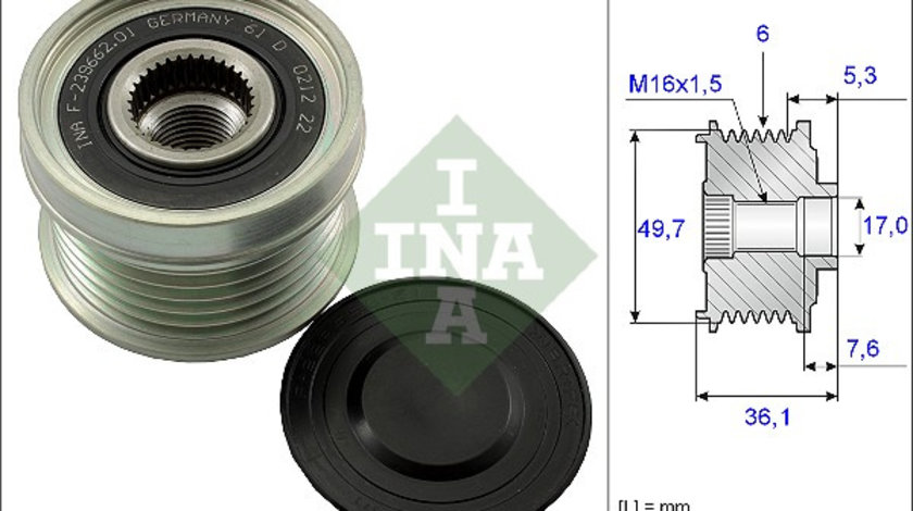 Sistem roata libera, generator (535013410 INA) MERCEDES-BENZ,SSANGYONG