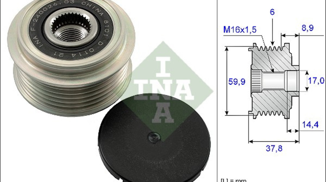 Sistem roata libera, generator (535013510 INA) BUICK (SGM),HYUNDAI,HYUNDAI (BEIJING),KIA,KIA (DYK),MVK MOTORCYCLES