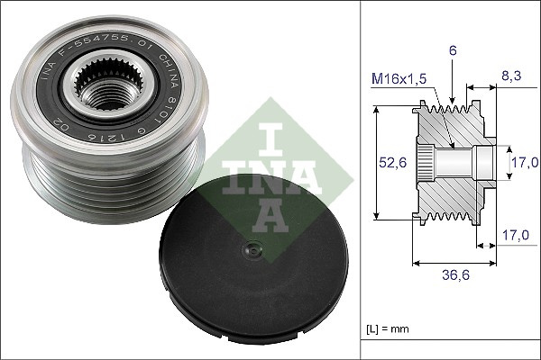 Sistem roata libera, generator (535013710 INA) NISSAN,RENAULT