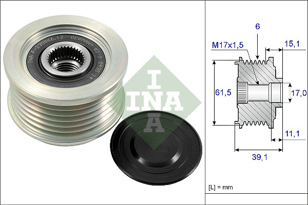 Sistem roata libera, generator (535014410 INA) FIAT,LANCIA