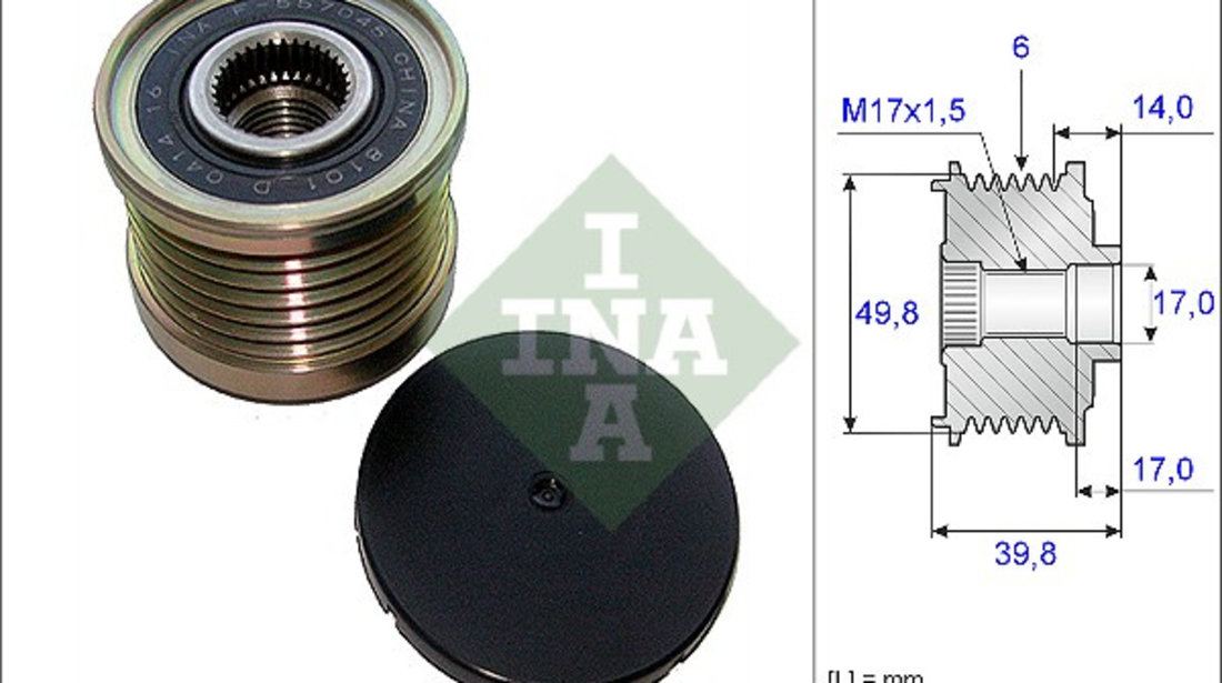 Sistem roata libera, generator (535014610 INA) NISSAN,NISSAN (DFAC),RENAULT