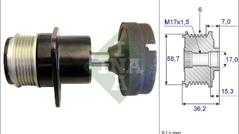 Sistem roata libera, generator (535015710 INA) FORD