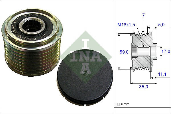 Sistem roata libera, generator (535015910 INA) FORD