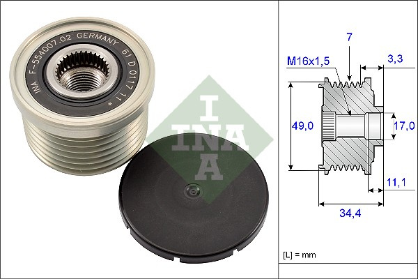 Sistem roata libera, generator (535016410 INA) BMW