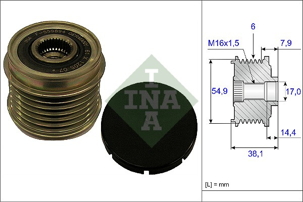 Sistem roata libera, generator (535017610 INA) Citroen,FIAT,IVECO,PEUGEOT