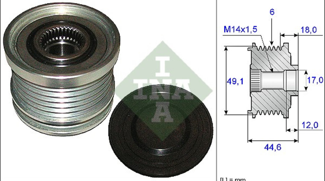 Sistem roata libera, generator (535018210 INA) FORD,VOLVO