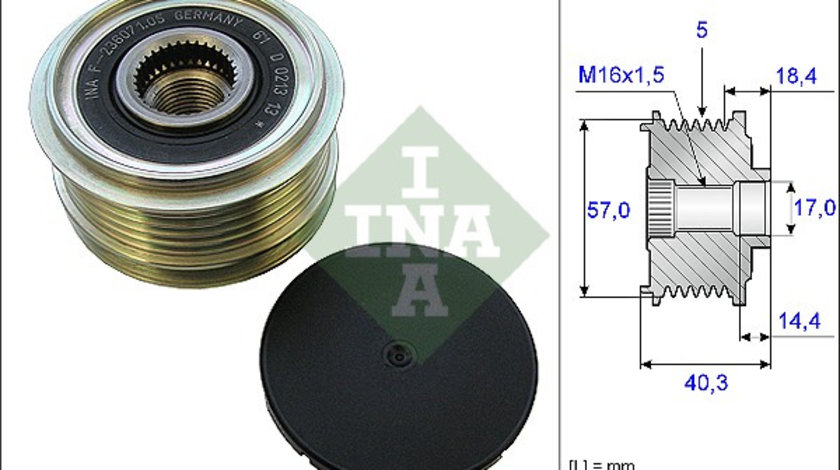 Sistem roata libera, generator (535018710 INA) HYUNDAI,KIA