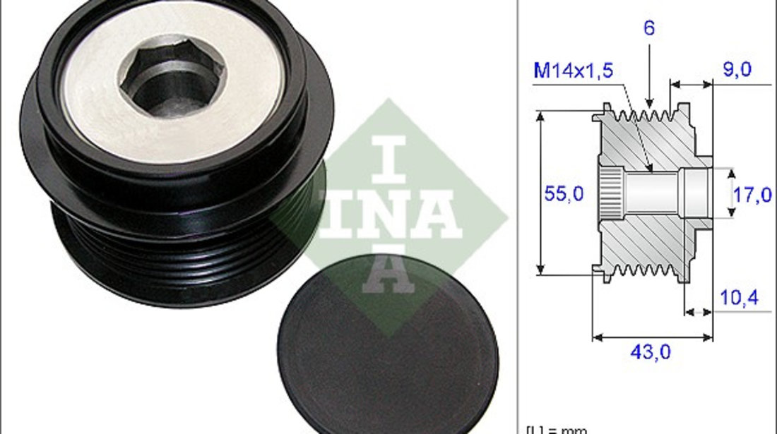 Sistem roata libera, generator (535020810 INA) CHRYSLER,DODGE,SCION,TOYOTA,TOYOTA (FAW),TOYOTA (GAC)