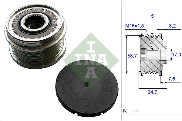 Sistem roata libera, generator (535021110 INA) OPEL,VAUXHALL