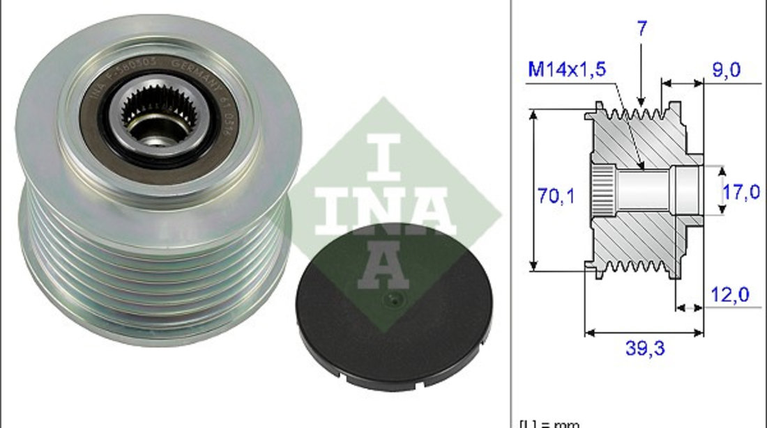 Sistem roata libera, generator (535021410 INA) HONDA