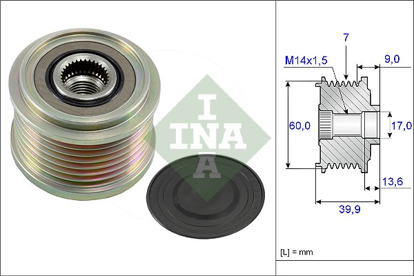 Sistem roata libera, generator (535021510 INA) HYUNDAI,KIA,MINI