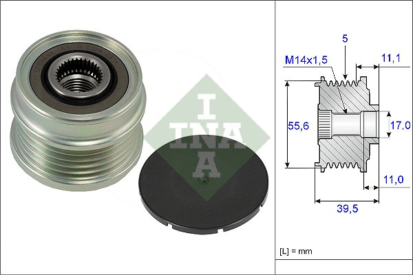 Sistem roata libera, generator (535021810 INA) FORD,VOLVO