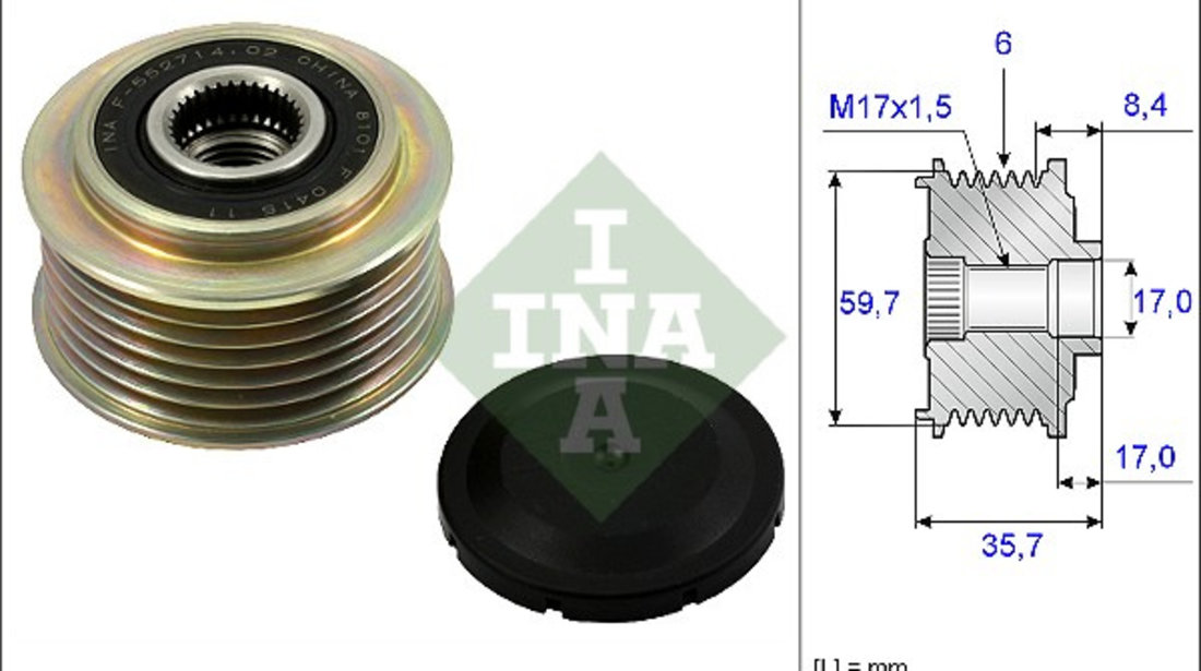 Sistem roata libera, generator (535022510 INA) MAZDA