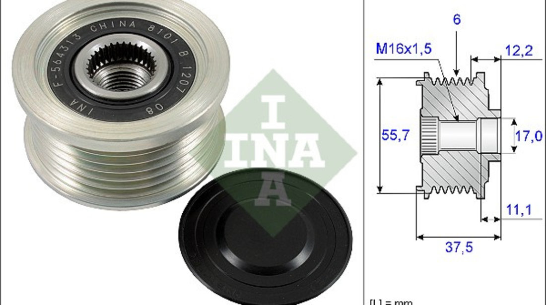 Sistem roata libera, generator (535022610 INA) CHEVROLET,OPEL,VAUXHALL