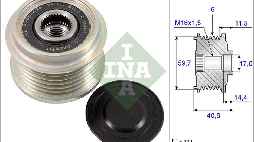 Sistem roata libera, generator (535022710 INA) OPEL,VAUXHALL