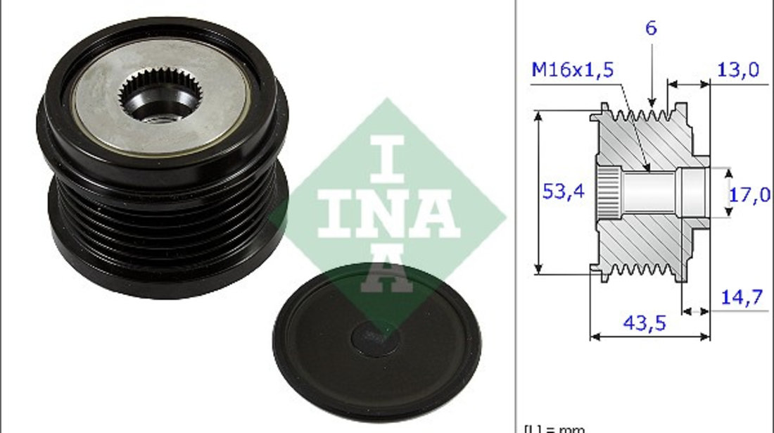 Sistem roata libera, generator (535023710 INA) FORD,MAZDA,VOLVO